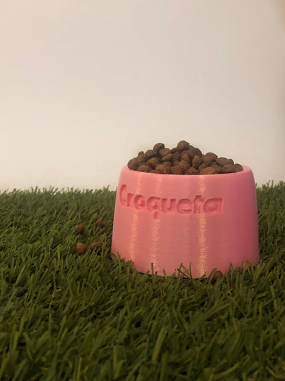 Plato Elevado De Alimento Perro/gato con Nombre Personalizable