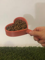 Cucharón para alimento de perro en forma de corazón