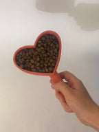 Cucharón para alimento de perro en forma de corazón